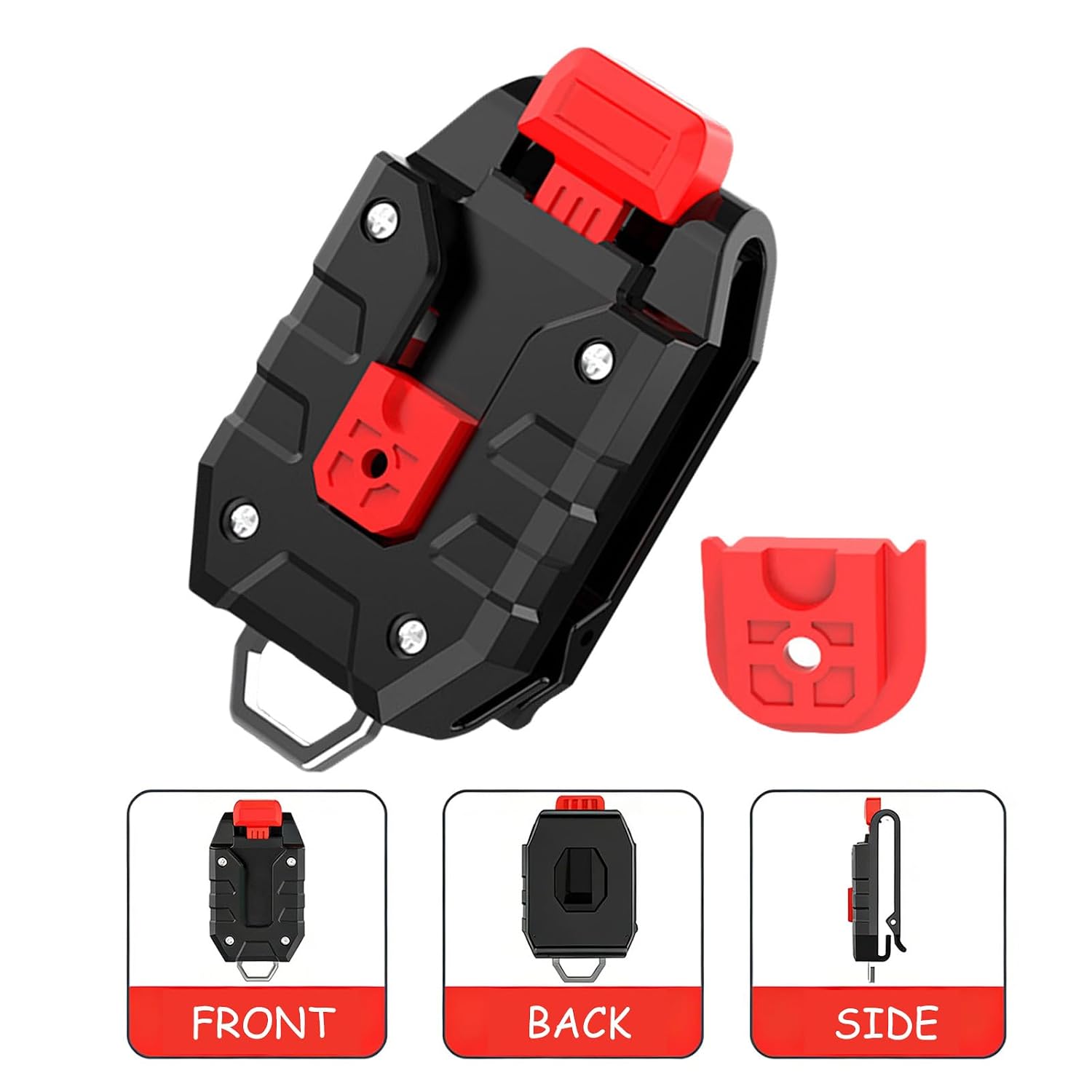 Duty Measuring Tape Attachment with Quick Connecting Feature Reinforced and Metal Materials Tool Belt Addition