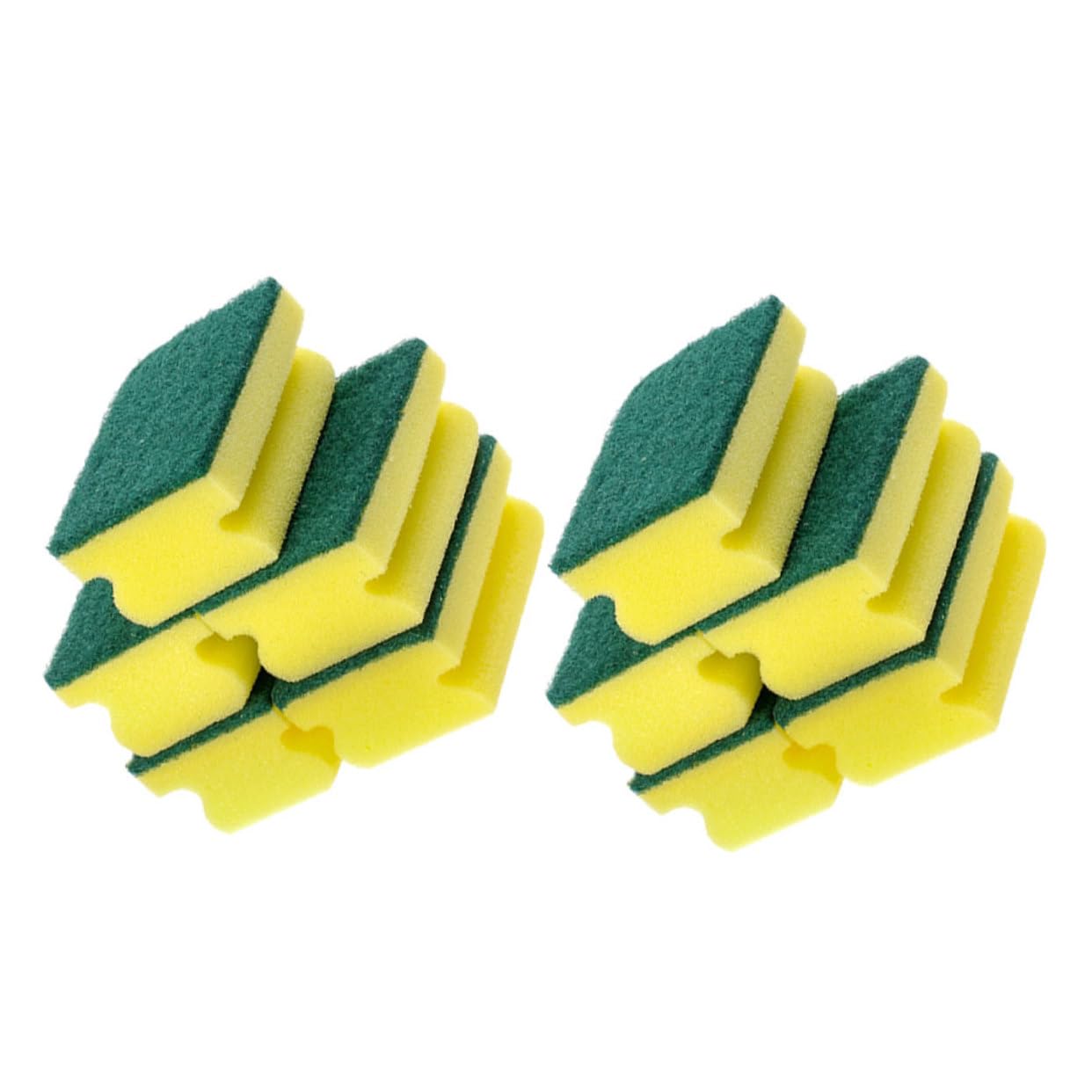 Homoyoyo 10pcs Multi-Function Dish Sponges Scrub Sponge Pad Kitchen Utensil Washer Reusable Little