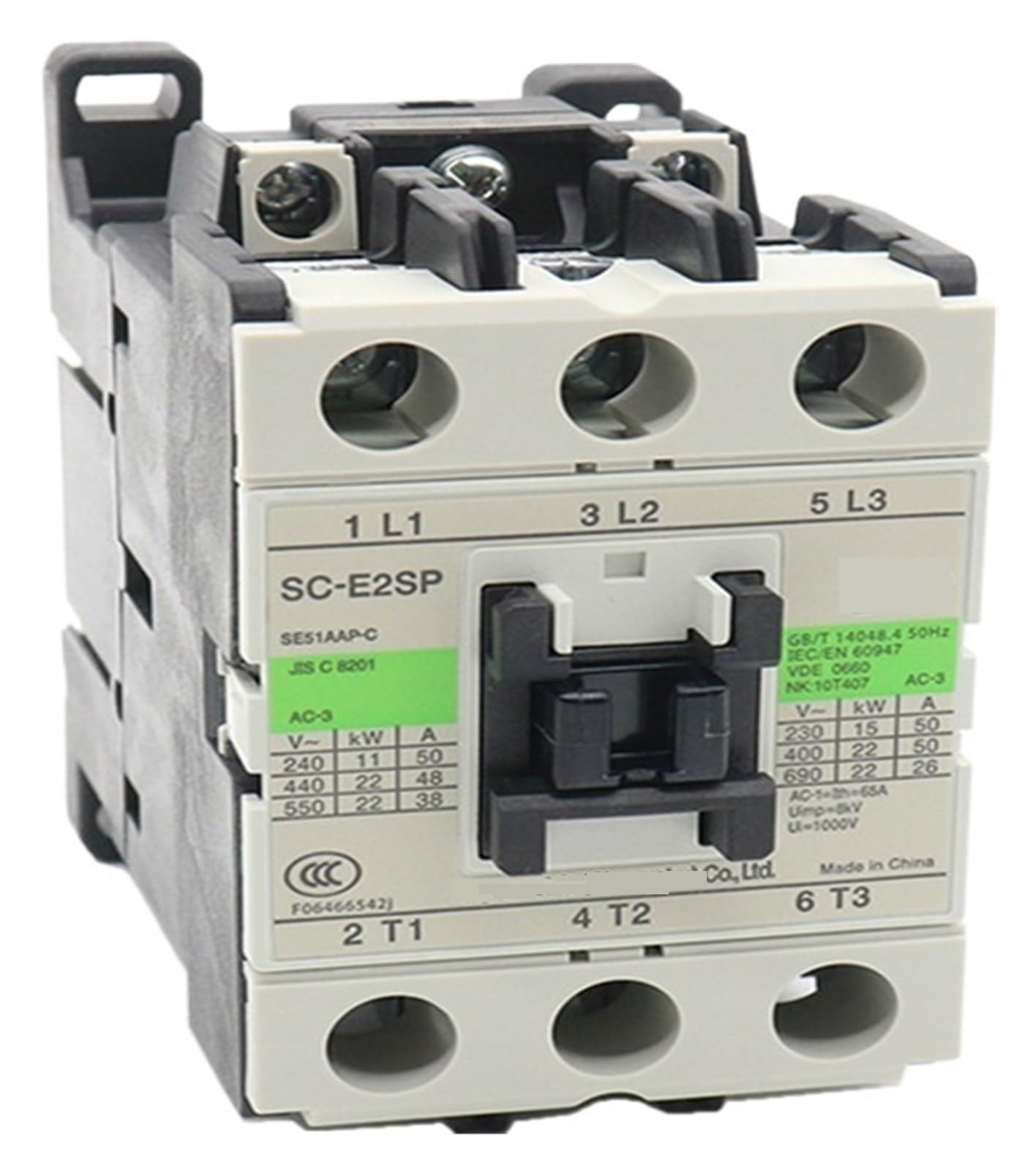 Contacteur CA SC-E2SP AC110V pour armoire de commande et automatisation d'usine