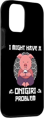 Miniatura 3 de Funda de estilo japonés para iPhone 12 mini Kawaii Pig I Might Have A Onigiri Problem