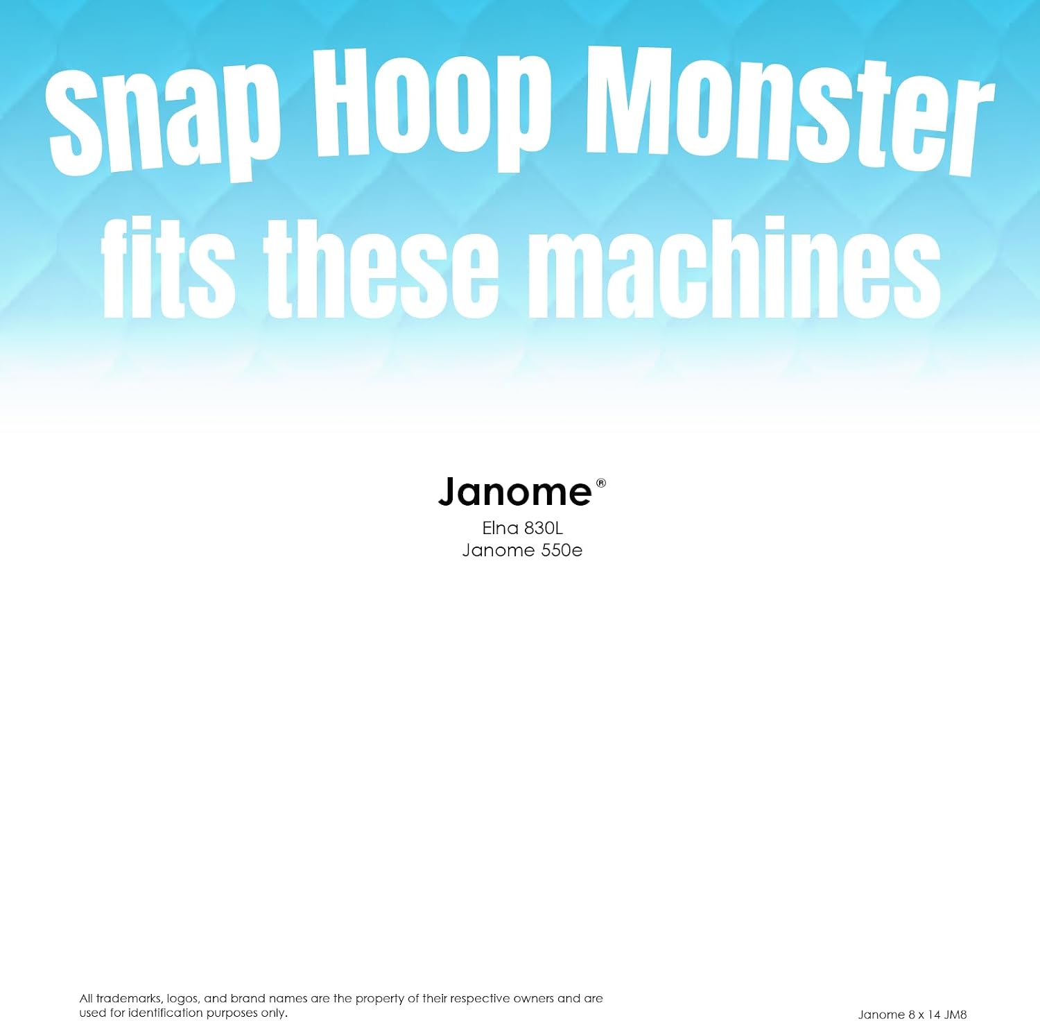 Snap Hoop Monster for Janome® (8" x 14") Magnetic Embroidery Hoop for Machine Embroidery