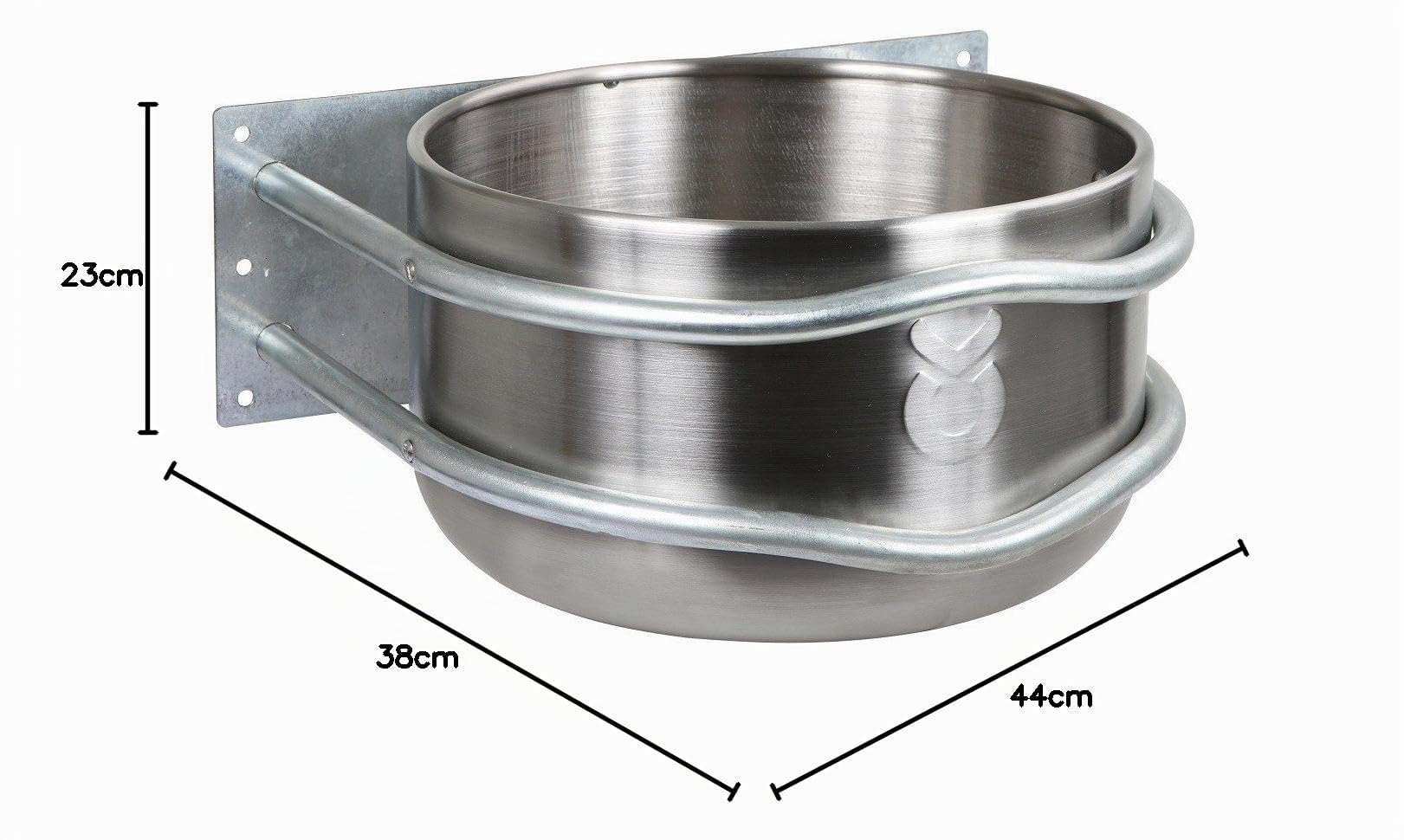Kerbl - 32495 - Mangeoire en aluminium - Avec écoulement - Env 18 l