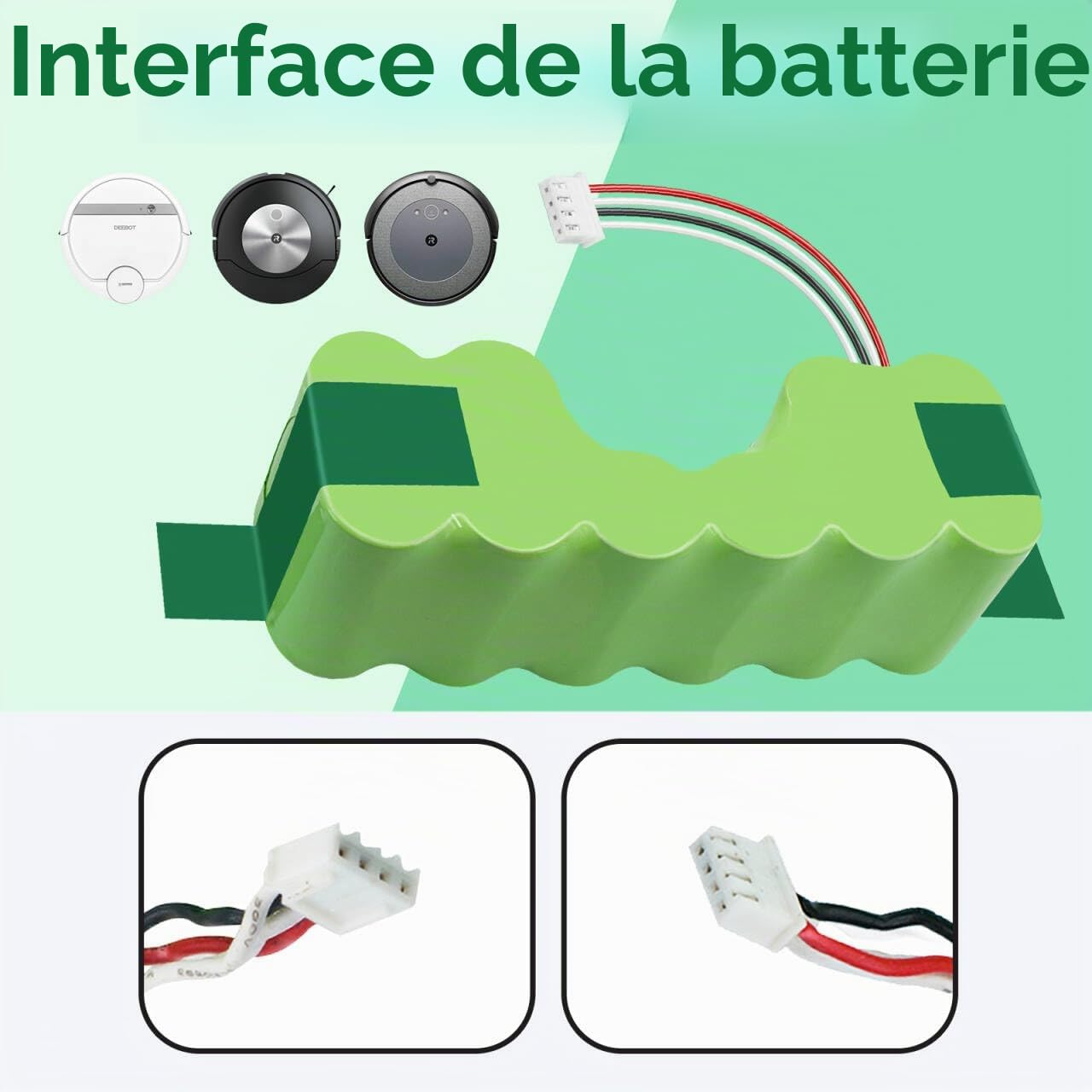 CITYORK 12V 3500mAh Batterie pour iRobot Roomba Combo, pour Combo ZJ1517-HFR/ RVF-Y1, Combo R113, R1138, R113840, R1118, R111840, pour ECOVACS Deebot 900,600,M88,DE5G, pour Deebot OZMO 610,902,907