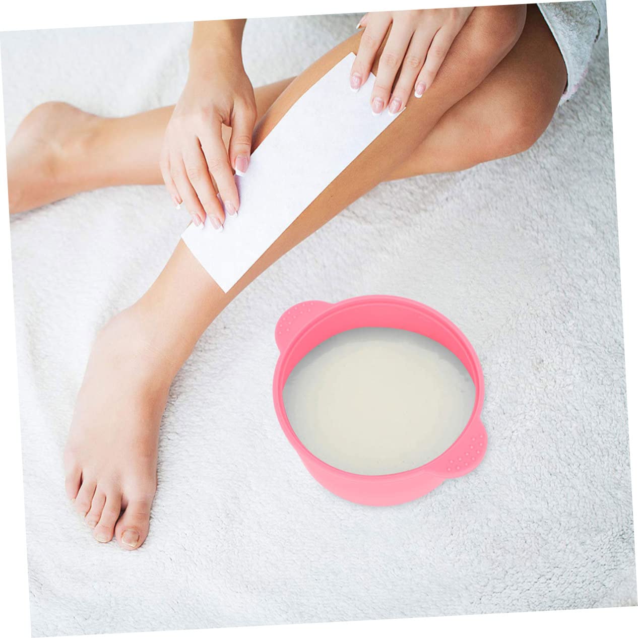 MERRYHAPY 3pcs Folding Silicone Waxing Bowl Hair Removal Accessory for Home Waxing Portable Design with Precise Scale for Measurement Random Colors