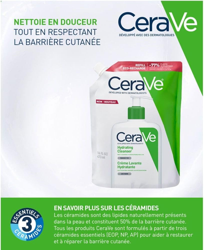 CeraVe Gel Limpiador Hidratante, Para Piel Normal a Seca, Limpia e Hidrata, Equilibrio de la Piel, Enriquecido Con Ceramidas  — view 5
