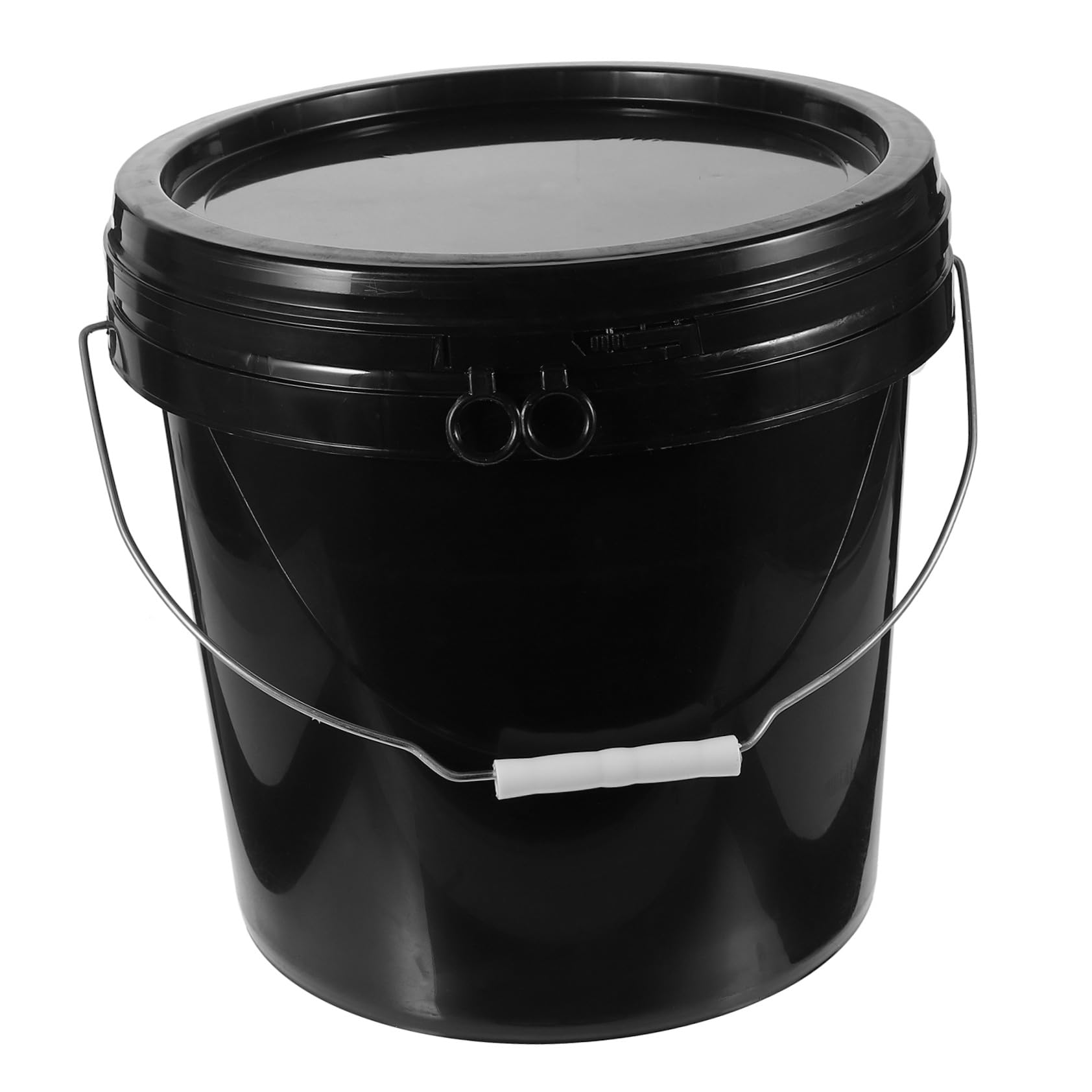 Secchio Rotondo per Vernice da 10 Litri in Hdpe Nero | Resistenza Chimica, Compressione e Forma Stabile, Contenitore Multiuso per Pittura e Miscelazione Colori