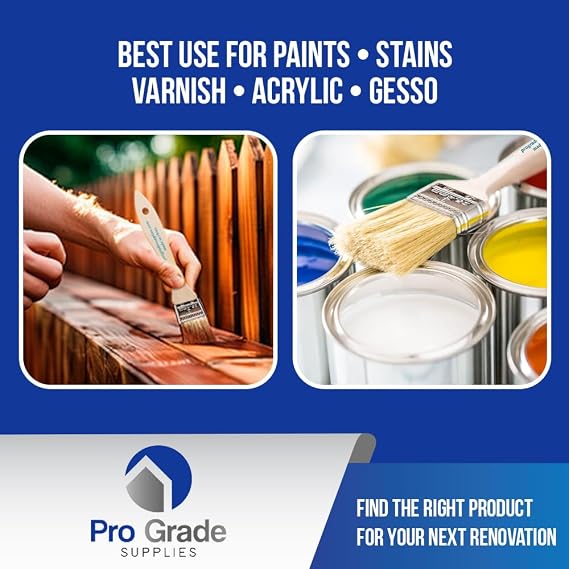 Pro Grade Chip Paint Brushes - 96-Pack - 1 Chip Brushes for Paints, Stains, Varnishes, Glues, Gesso - Home Improvement - Interior & Exterior Use Light Brown