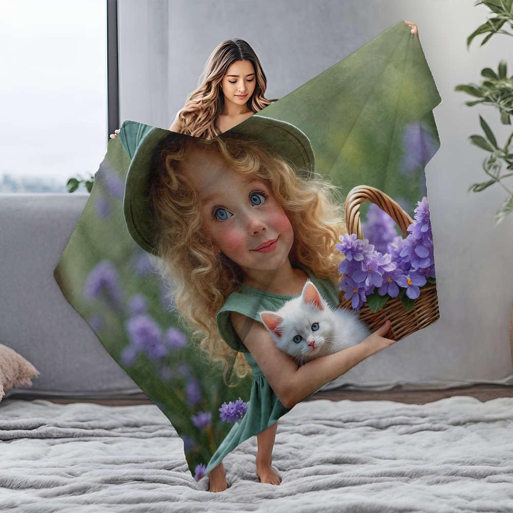 Couverture épaisse luxe en flanelle isolante imprimé artistique chic