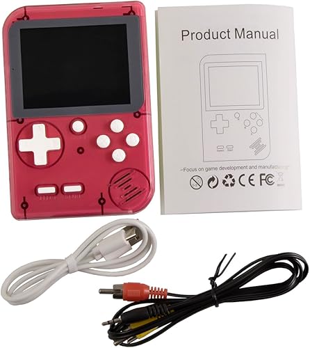 Miniatura 5 de Mini máquina de juegos retro con 400 juegos clásicos FC consola de juegos de mano, pantalla a color de 2.8 pulgadas, soporte para salida de TV,