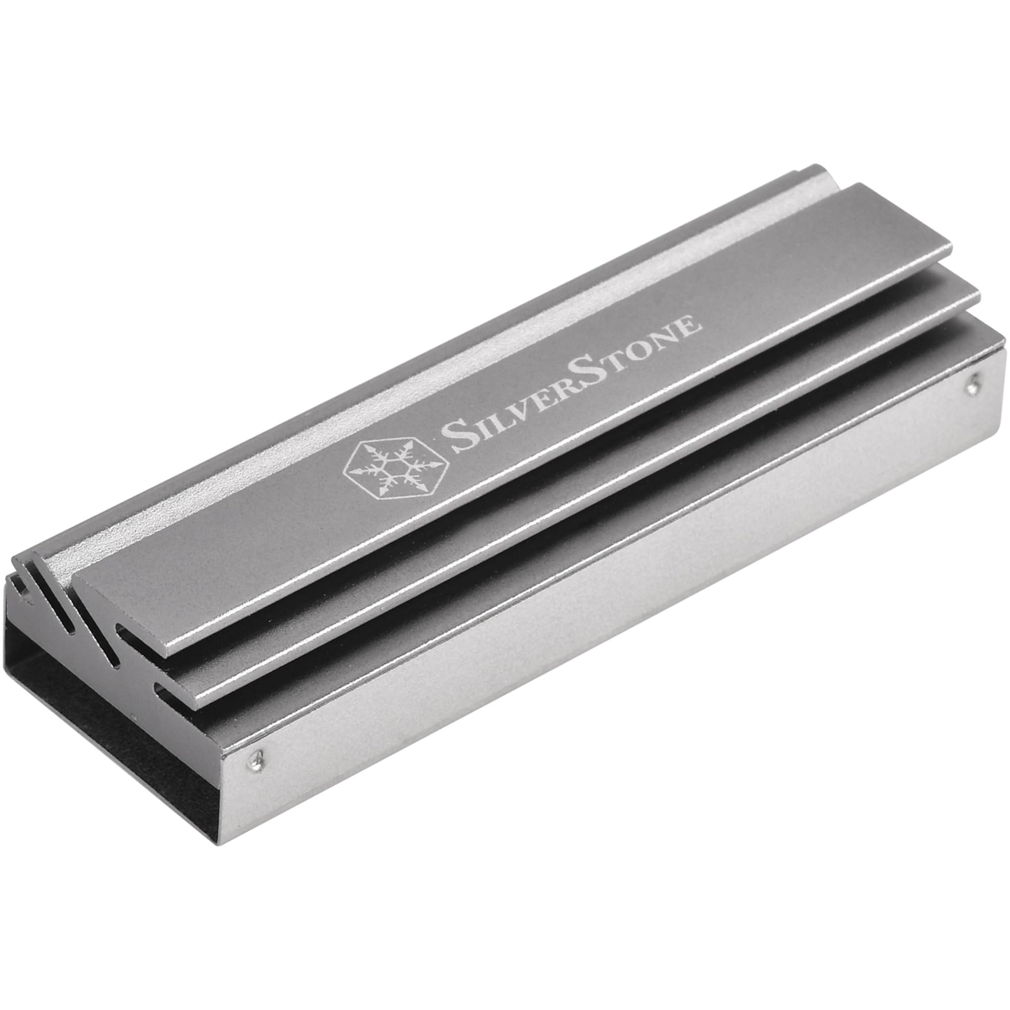 SilverStone Technology TP04, M.2 SSD cooling kit, 2280, Aluminum, Titanium grey, SST-TP04