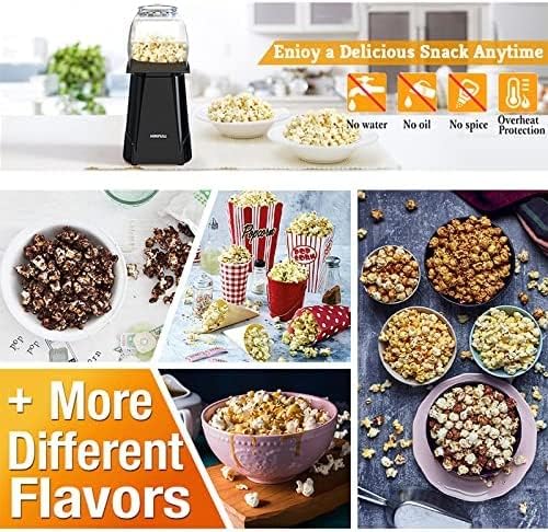 Miniatura 1 de (ABC) (Producto prohibido en Tienda) Máquina de palomitas de maíz de aire caliente de 1200 W, máquina eléctrica para el hogar con taza medidora, 3