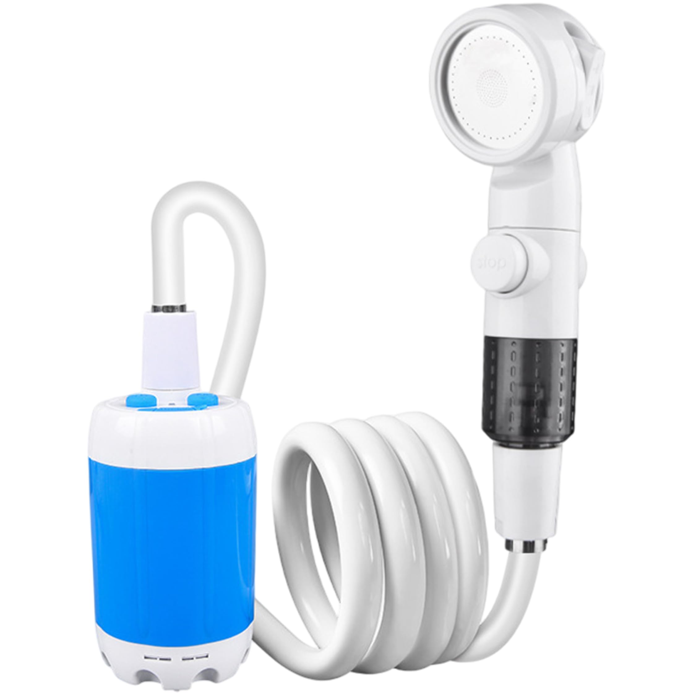 Douche de Camping Portable, Douche de Camping Rechargeable, Pompe USB extérieure pour -Car, Voyage, Plage, Bain pour Animaux Compagnie, arrosage, 2 Niveaux