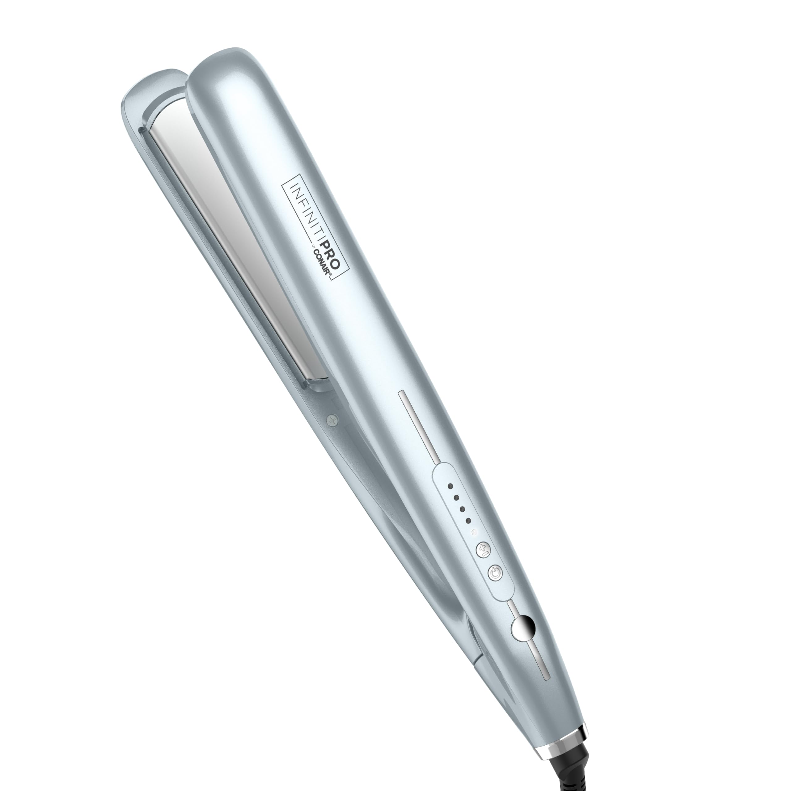 Photo 1 of INFINITI PRO CONAIR SmoothWrap Dual Ion 1 Inch Flat Iron Hair Straightener, 1-Inch Flat Iron Produces More Volume and Less Frizz, 5 Heat Settings, For All Hair Types and Textures, Blue