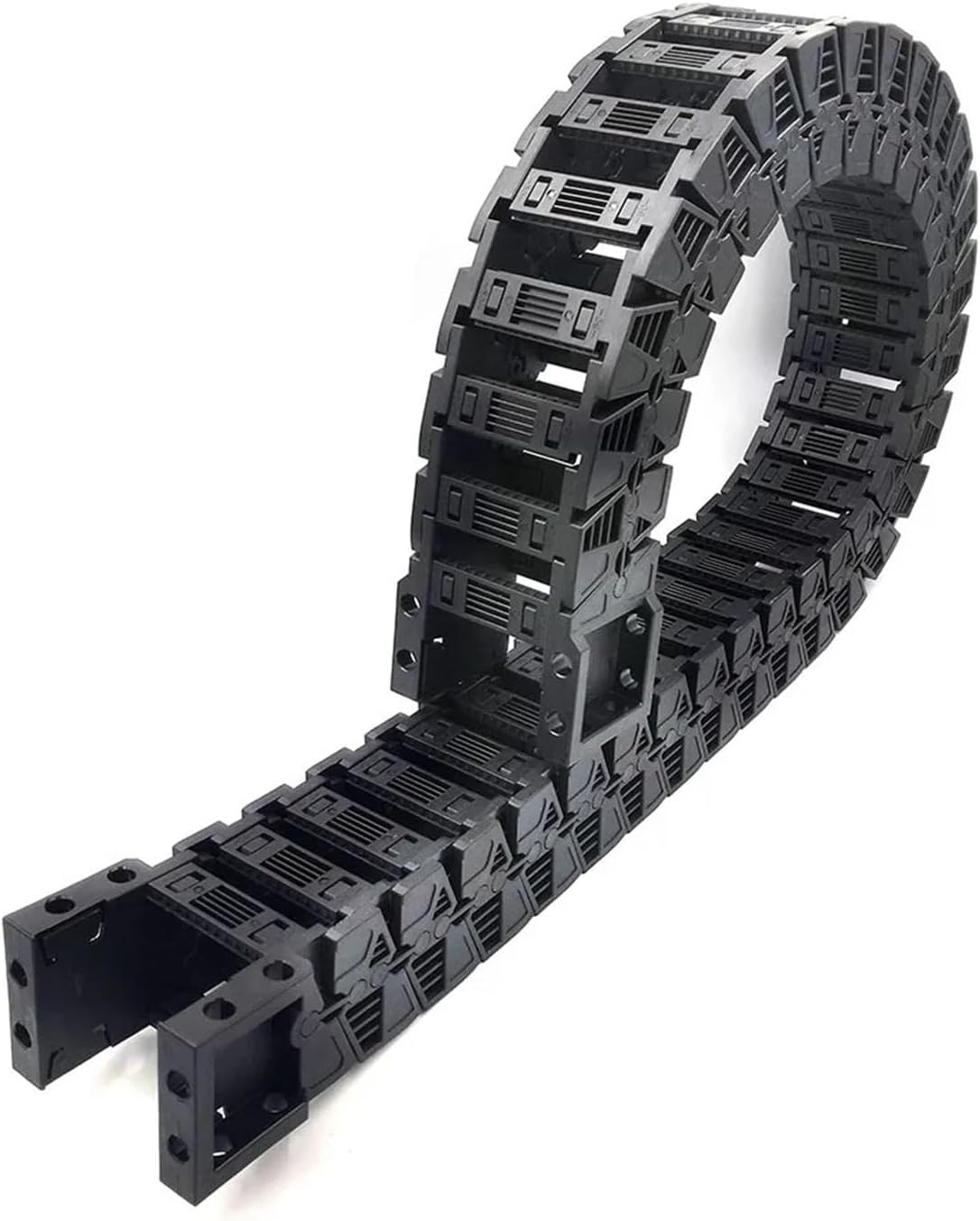 Transmission Chain of Power 1 Meter 50 Series High-Speed Mute Drag Chain Wire Carrier Cable Plastic Transmission Bridge Type Open Both Side Transmission Chain of Power(R150,S50x77 mm)