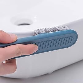 Selaurel Cleaning Brush Soft Bristle Brush Laundry Scrub Brush Clothes Underwear Shoes Scrubbing Brush, Easy to Grip Household Cleaning Brushes Tool for Countertops Bathtubs (White)
