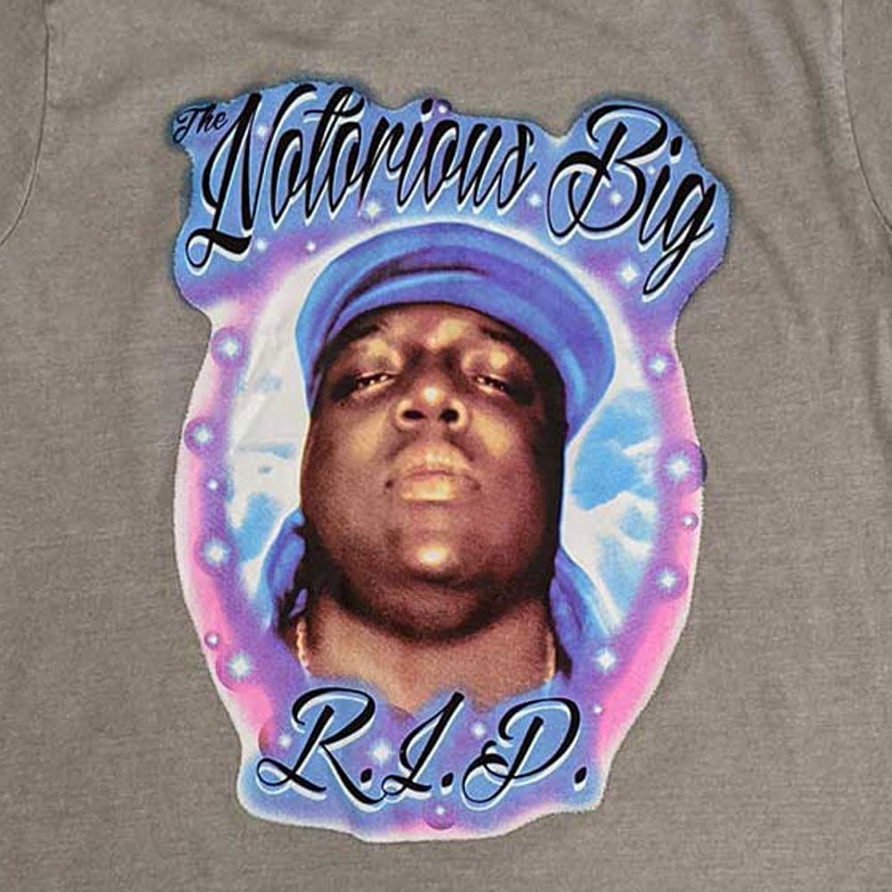 Rock Off officially licensed products Biggie Smalls Rip Airbrush T Shirt  Size S : Amazon.fr: Mode