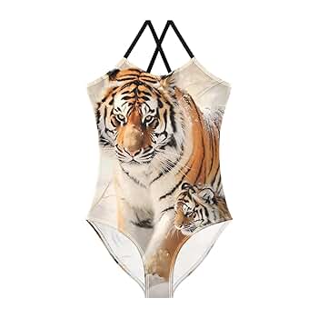 SHIPS 白 ワンピース Tigre et tigre 新品未使用 Amazon.com : White Tiger in The Snow Print Women's One Piece