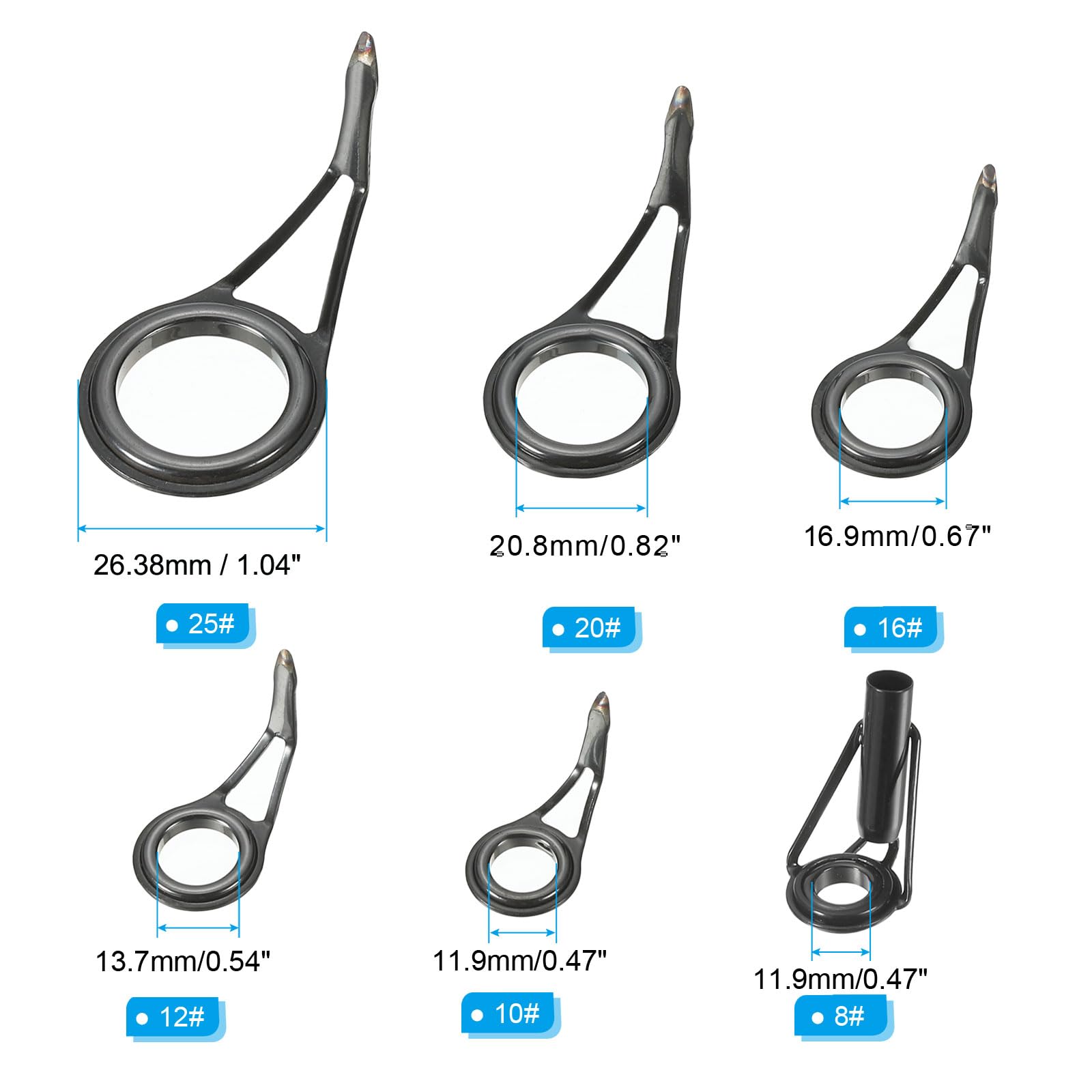 PATIKIL Fishing Rod Repair Kit 0.47-1.04in - Image 2