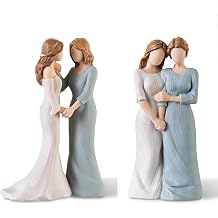 Storieme Mother of The Bride Gifts from Daughter Mom Touches Bride's Cheek Wedding Figurine Keepsake for Mom on Wedding Day - Unique Mother's Day Birthday Present