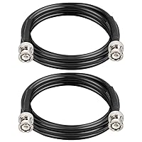 Vista 27 de Cable BNC - Cable coaxial RG58 de 8 pies de 50 ohmios macho a macho, cable coaxial de extensión BNC de baja pérdida con para antenas, radios RF