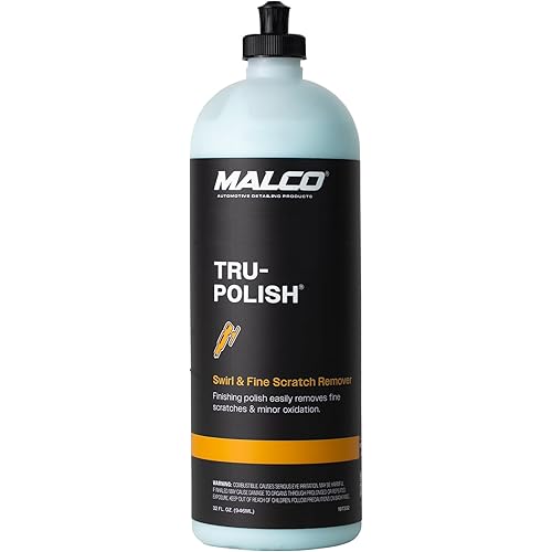Malco Tru -Polish - All in One Car Polish and Swirl Remover/for Vehicle Paint Correction, Detailing and Buffing / 32 oz. (197332)