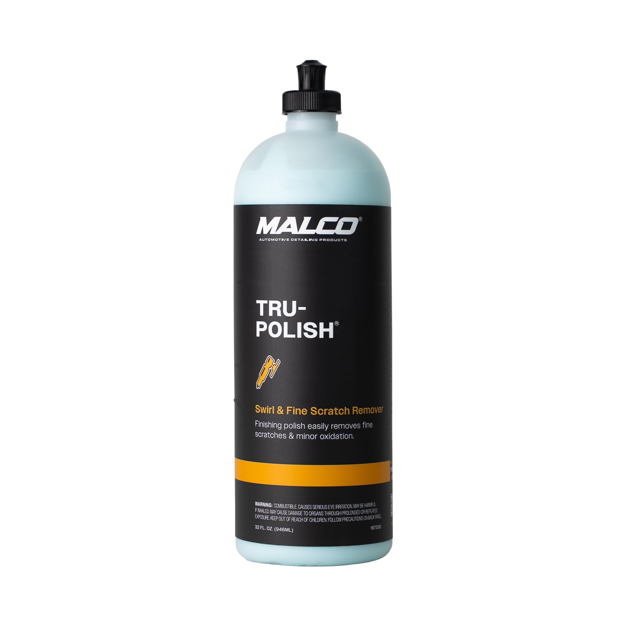 Malco Tru -Polish - All in One Car Polish and Swirl Remover/for Vehicle Paint Correction, Detailing and Buffing / 32 oz. (197332)