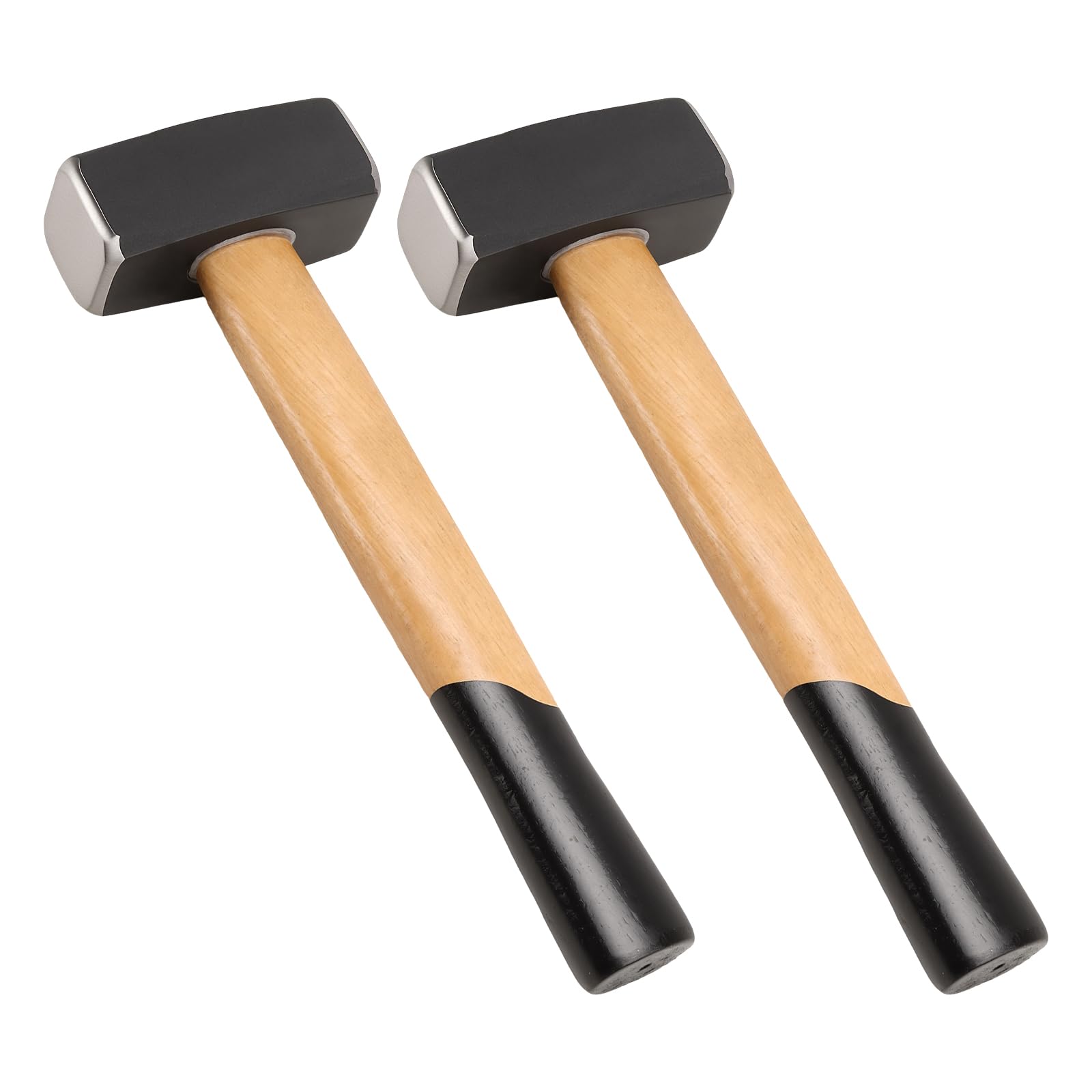 SENJEOK 2 Pcs 35oz Club Hammer, Lump Hammer with Wood Handle for Camping Woodworking Gardening, 1kg/2.2lb