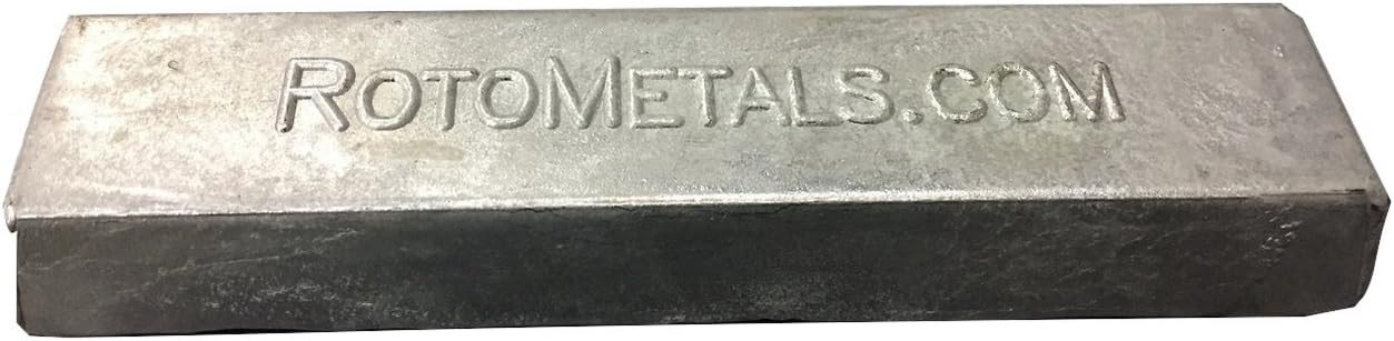 RotoMetals Zinc Ingot 99.7% min About 3.5 pounds Great for Small Castings/Weight- Made in USA