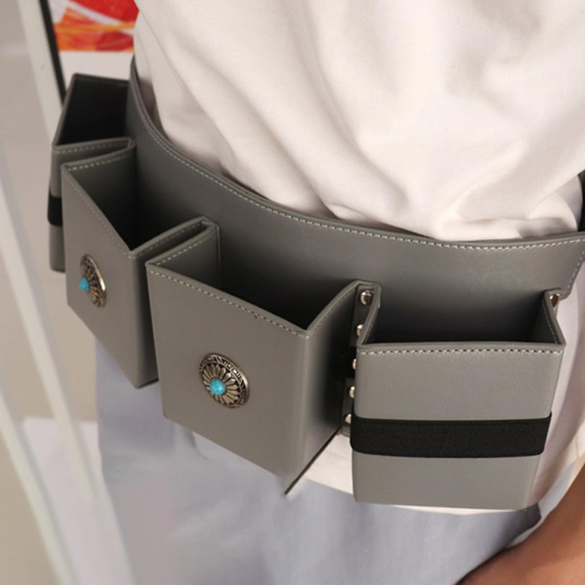 Professional Hairdressing Waist Bag with Large Capacity Pu Leather Scissors Holder for Hairdressers and Stylists, Convenient Tool Storage Waist Pouch for Salons and Hairdressing