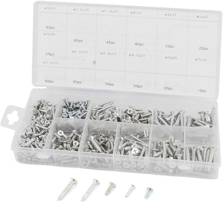 New Lon0167 550 Pcs Featured Flat Countersunk Phillips reliable efficacy Head Screws Assortment Kit(id:c10 93 28 0c7)