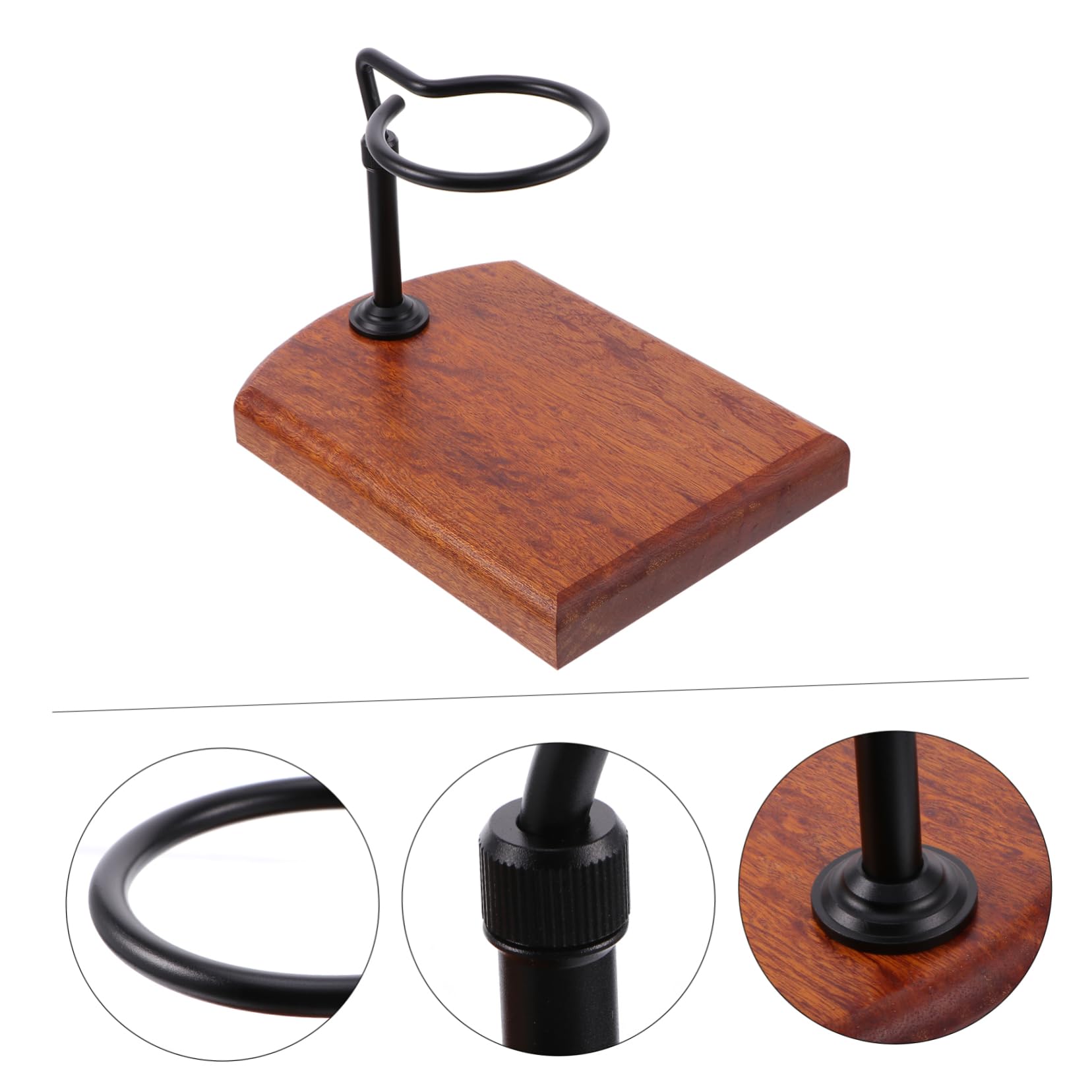 Veemoon Soporte Ajustable sin Electricidad, Fácil de Limpiar de Madera y Aluminio para Filtro de Café Manual Adecuado para Preparar Café Suave en Casa