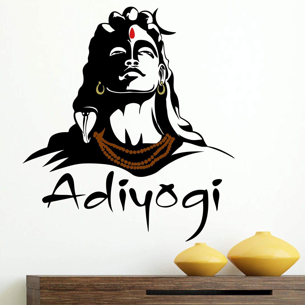 Asmi collectionAdiyogi God Shiva Wall Sticker