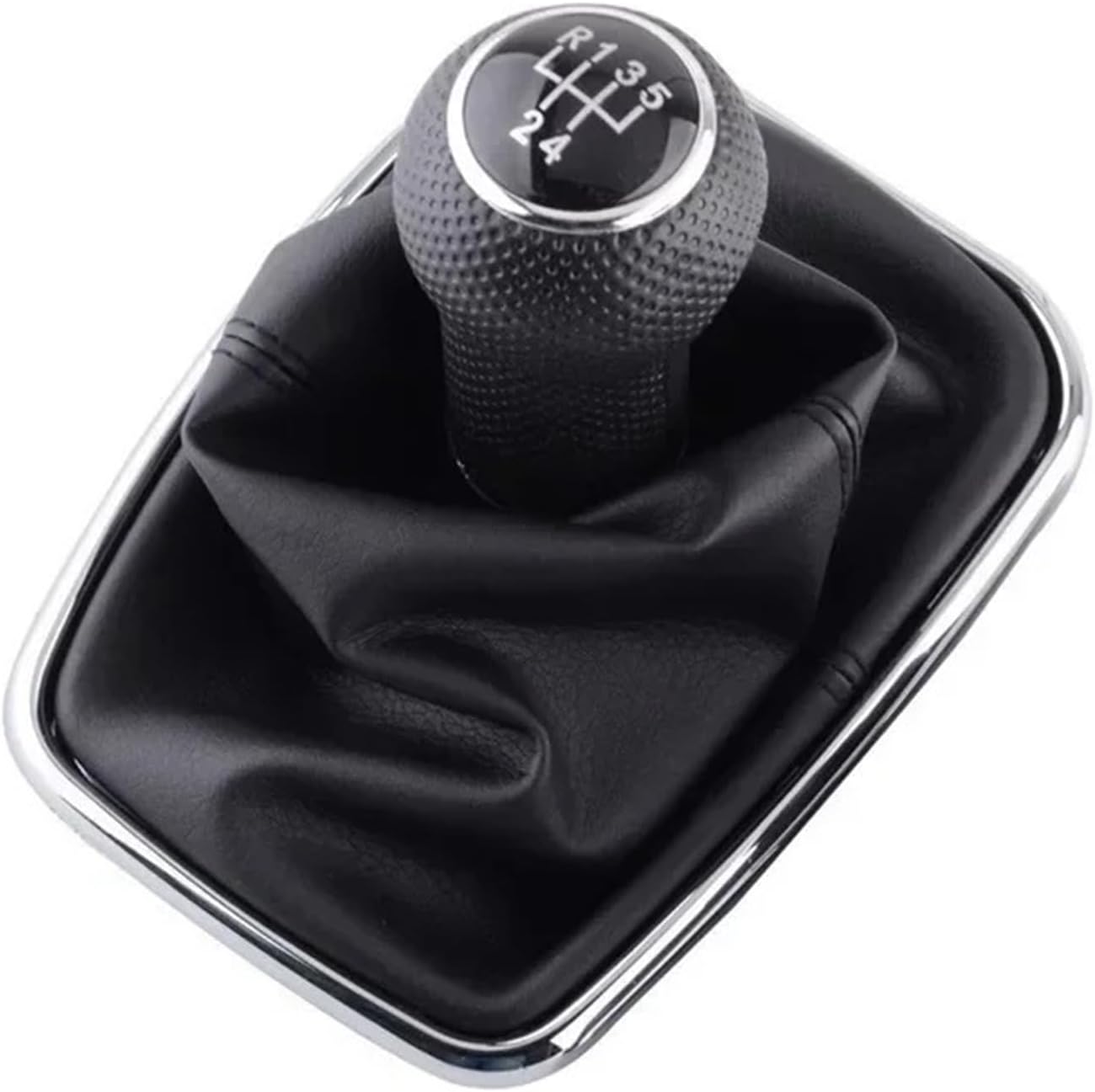 Car Shift Knob Replacement for VW for Golf 4 IV MK4 for GTI R32 for Bora for Jetta 1999-2004 5 6 Speed Black Frame Gear Shift Knob Lever Gaiter Boot 12mm(G 5 Speed)(G 6 Speed)