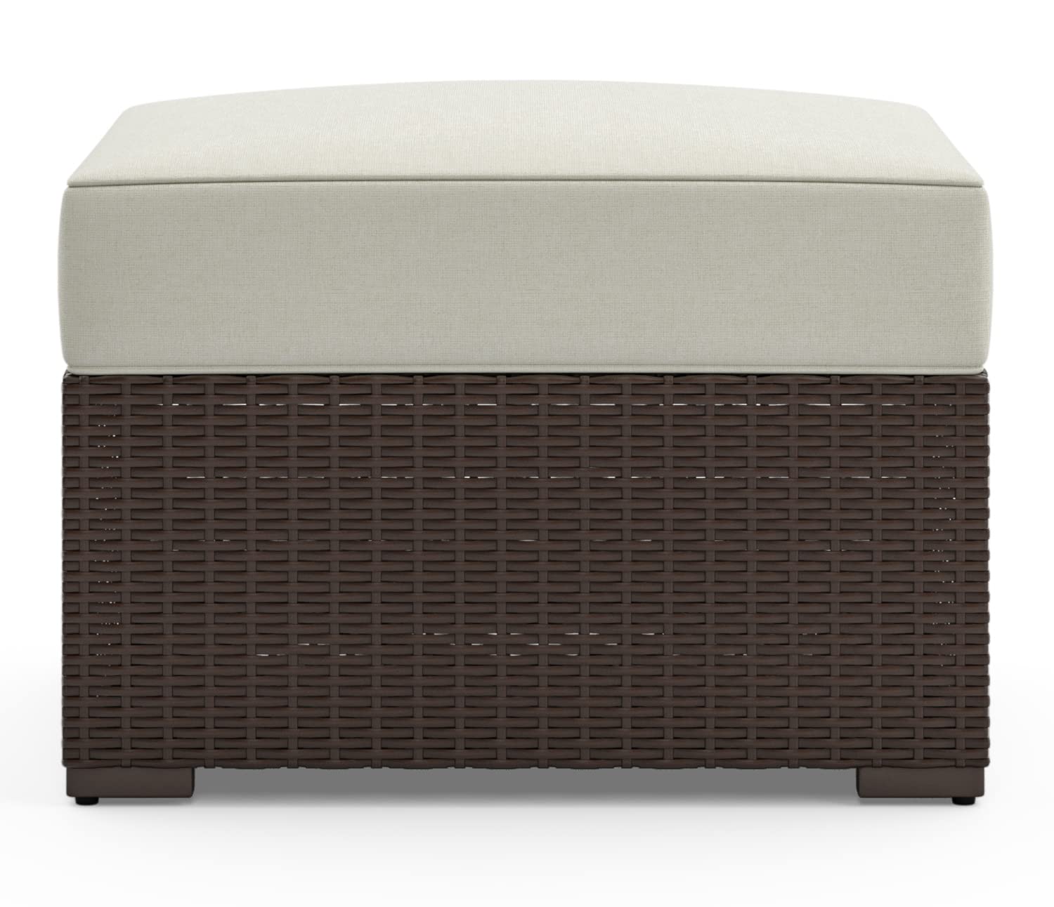 Homestyles 6800-90 Palm Springs Outdoor Ottoman, 1 Seat, Brown