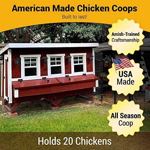 OverEZ-XL-Chicken-Coop-for-Up-to-20-Chickens-Nesting-Box-Large-Bird-Poultry-and-Hen-House-Made-from-Wood-Made-in-USA