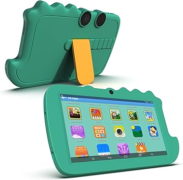 YQSAVIOR 7 inch Tablet for Kids, Android 11.0 Kids Tablet 16GB ROM Tablets WiFi Bluetooth Tableta, WiFi, Bluetooth, Dual Camera, Educational, Games, Parental Control Kids Tablet (Green)