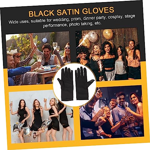 Guantes de satén cortos para mujer VALICLUD ideales en bailes de graduación y bodas de noche 6