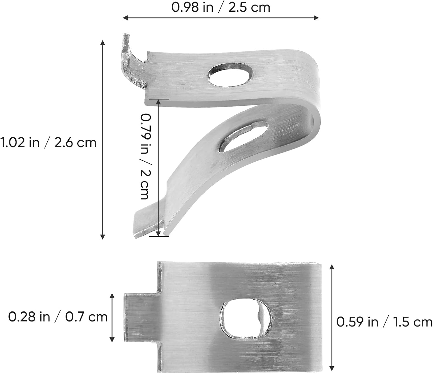ULTECHNOVO Adjustable Steel Pilaster Shelf Support Clip 10pcs Glass Shelf Holder Bookshelf Bracket Clips for Cabinet Shelf Support Clip Stainless Shelf Pegs