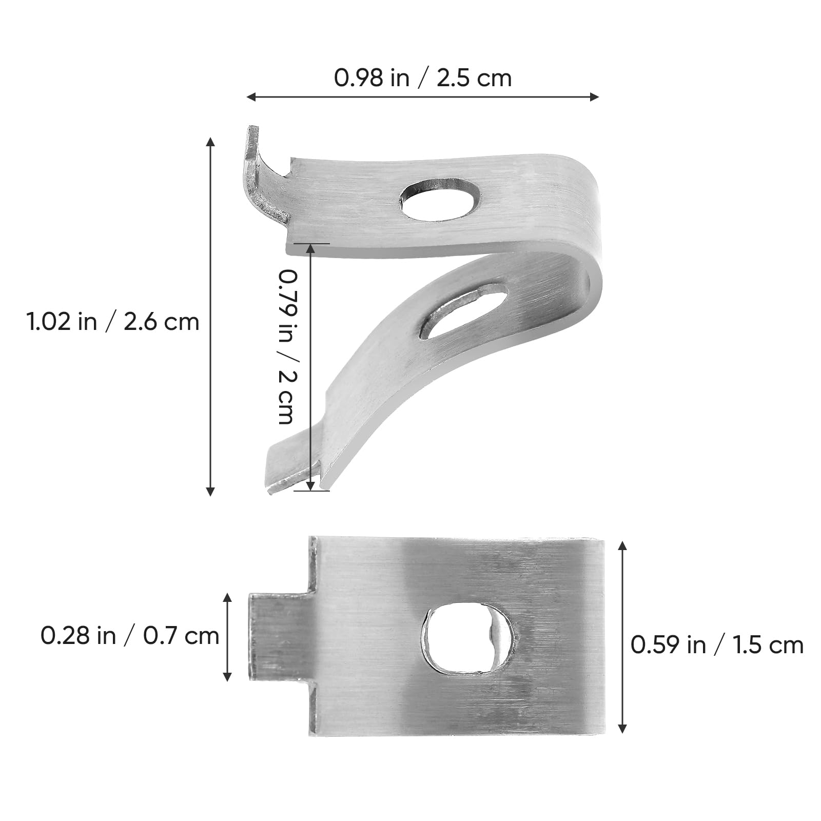 10-Pack Stainless Steel Shelf Support Clips - Adjustable Glass & Wood Shelf Holders For Cabinets