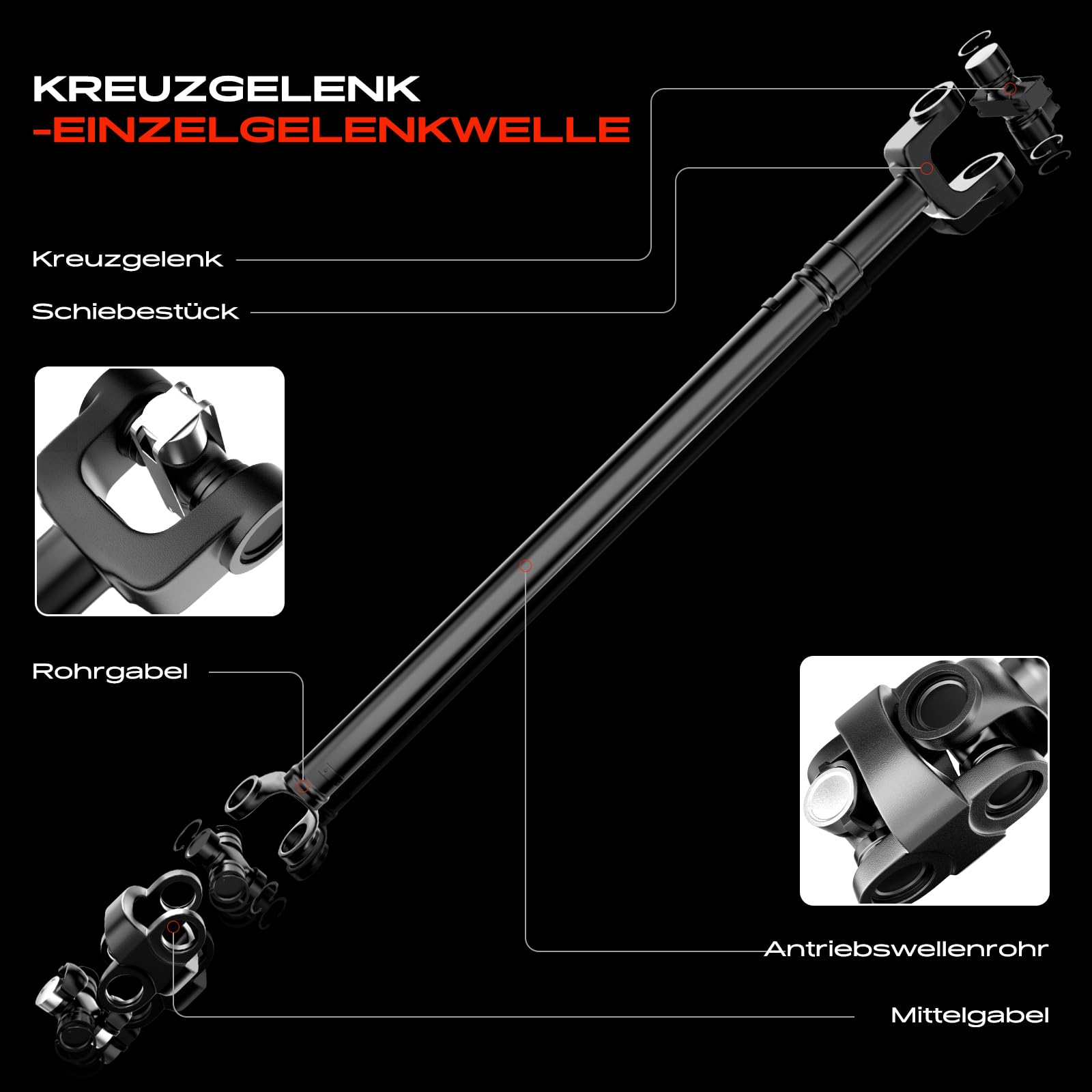 Frankberg Árbol cardán Árbol de transmisión Delantero Compatible con Clase S V221 W221 Clase C W204 GLK-Klasse X204 Clase E W212 Clase E T-Model S212 Replace# 2044101801