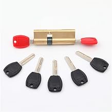 Door Barrel Lock Door Lock Brass Cylinder Double Open Lock Cylinder Core Break Brass Color 65mm 32.5add 32.5