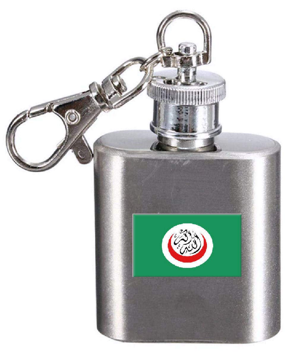 Flasque porte-clés avec gravure de drapeau pour emporter votre boisson discrètement