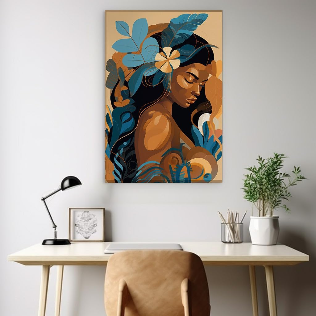 Canvas for Living room. Slumber in a Floral Dreamscape: Embracing the Serenity of Nature's Embrace, 27 x 18 inch Canvas Wall Art - Ready to Hang - 69x46 cm (27x18 inch)