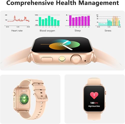 Miniatura 4 de Blackview Smart Watch for Women,1.91" HD Touchscreen Fitness Watch with Flashlight, Bluetooth Notifications/Make Calls, Heart Rate/Sleep Monitor/2