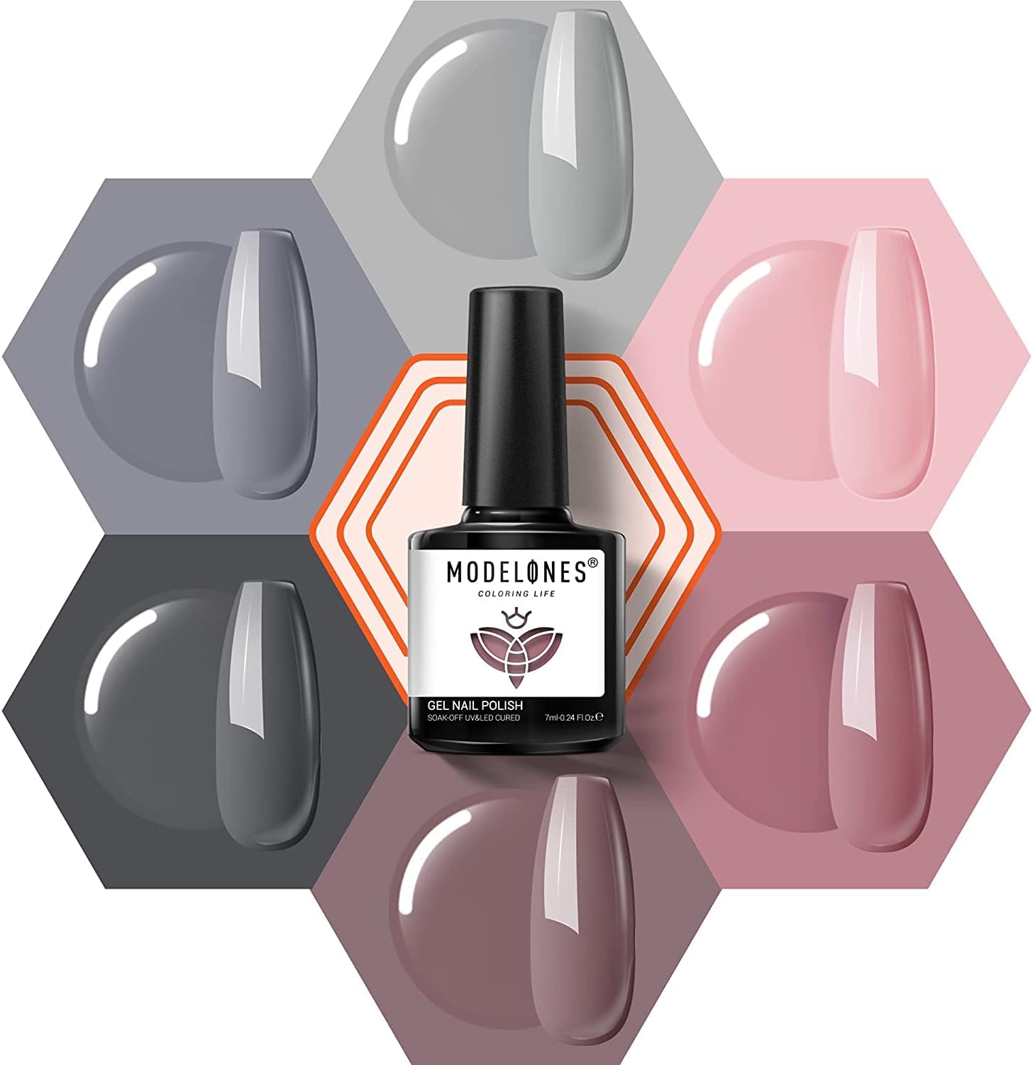 100 本物保証 Modelones ジェルネイル カラージェル カラージェルポリッシュ ジェルネイルカラーセット 6色 7ml
