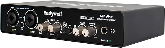 USB Audio Interface for Recording, Production, Podcasting, Guitar with Dual XLR, Line & DI Inputs, High-Fidelity 24Bit 192KHz