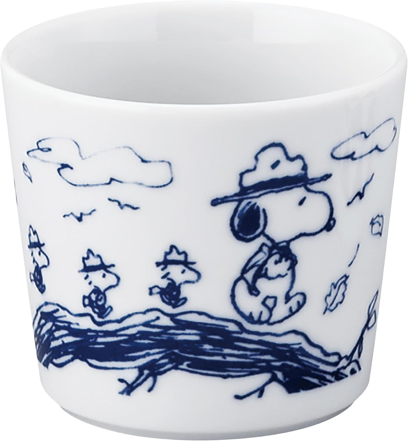 山加商店(Yamakasyoten) Peanuts SNZ105-351 Snoopy Rice Bowl, 4.7 inches (12 cm), Adooa, Mountain Climbing, Blue