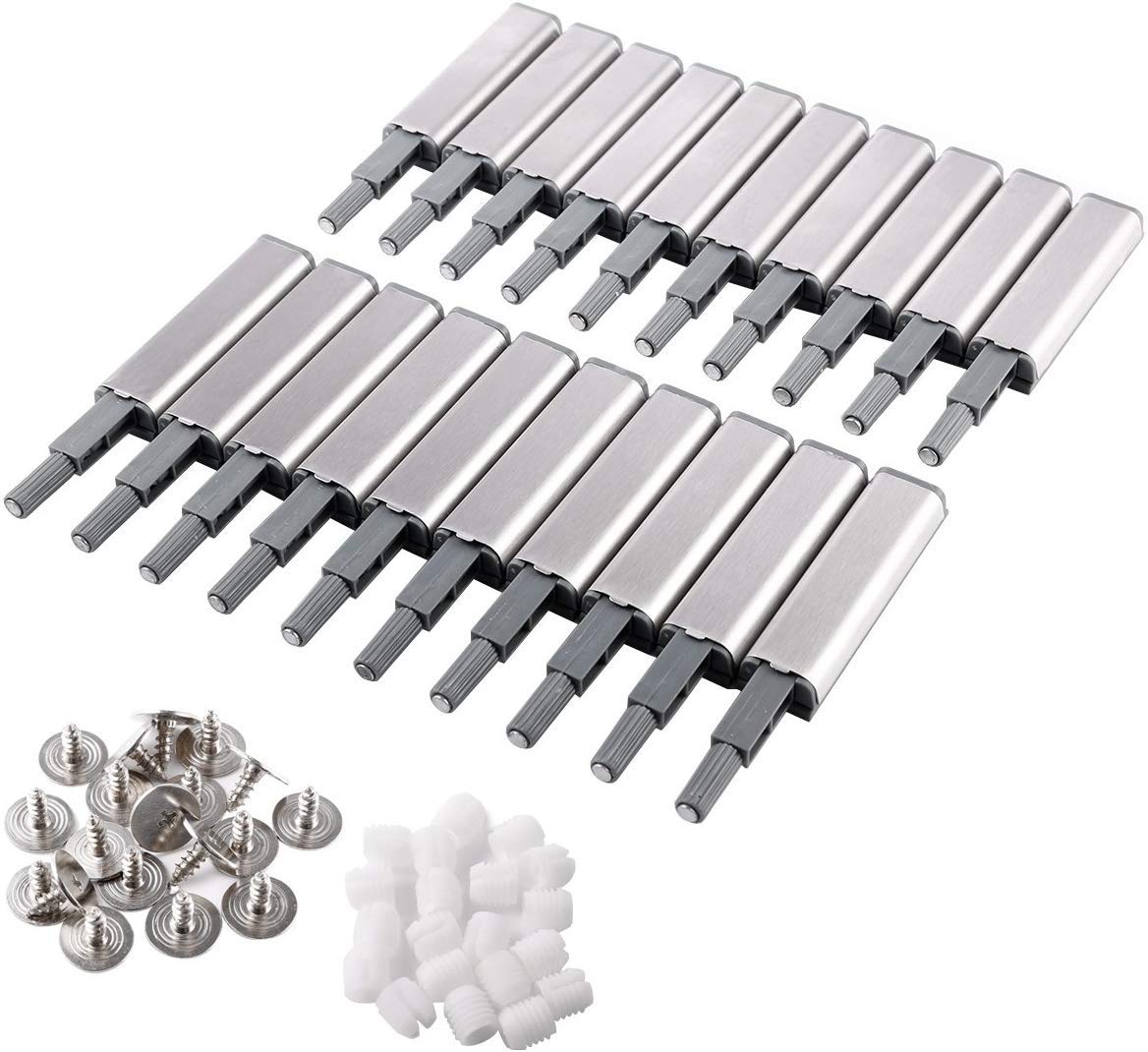 Buy EVERGD 10Pcs Push to Open System Soft Close Damper Buffer Door Drawer Hinges