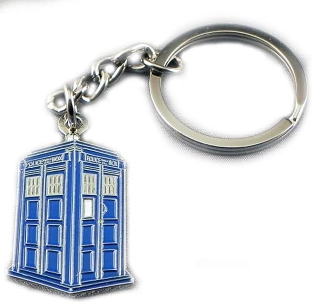 Metal Enamel Keyring Doctor Dr. Who Tardis Police Box