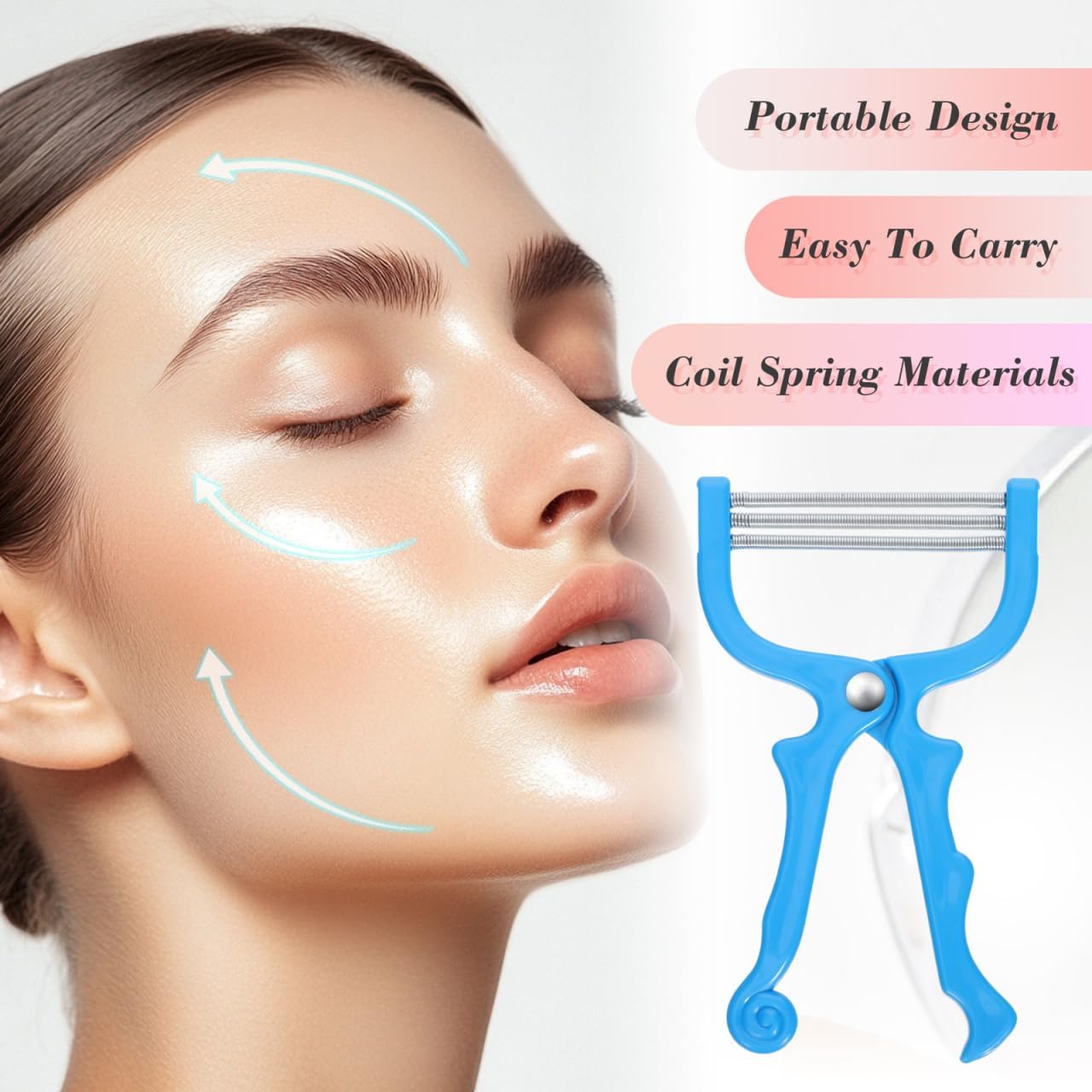 Portable Facial Hair Remover for Women Facial Threader Spring Face Epilator